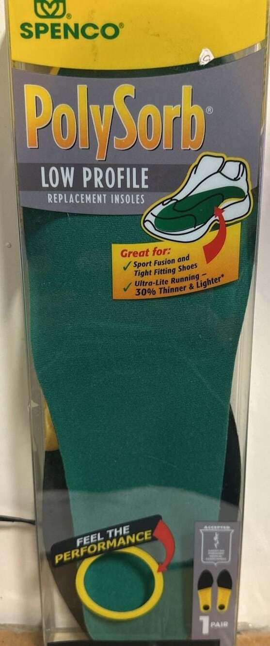 Spenco PolySorb Low Profile Replacement Insoles #6 (Men's 14-15)